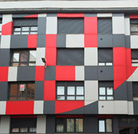 Trespa facade. building Gijón