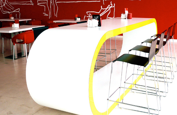 Bar-table. Niemeyer Center cafe. Aviles.